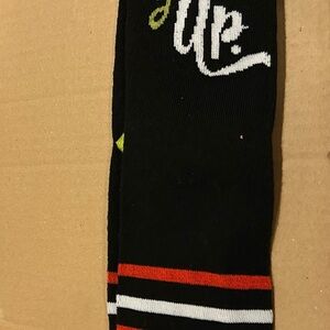 Black and Red Peter Pan Never Give Up  Striped Men's Socks